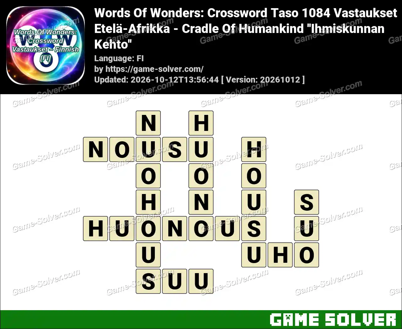 Words Of Wonders: Crossword Taso 1084 Vastaukset – Etelä-Afrikka – Cradle Of Humankind ”Ihmiskunnan Kehto”